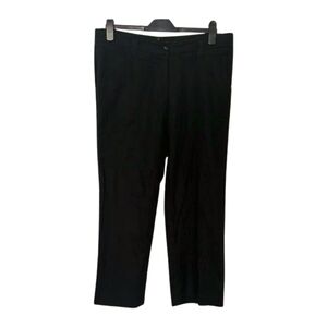 Black Linen Ankle Pants